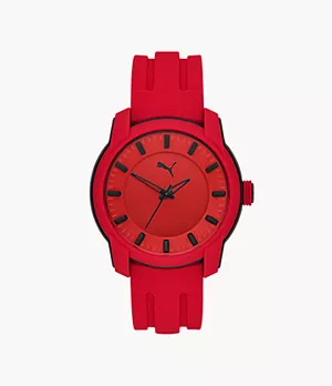 Uhr PUMA 2 3-Zeiger-Werk Silikon rot