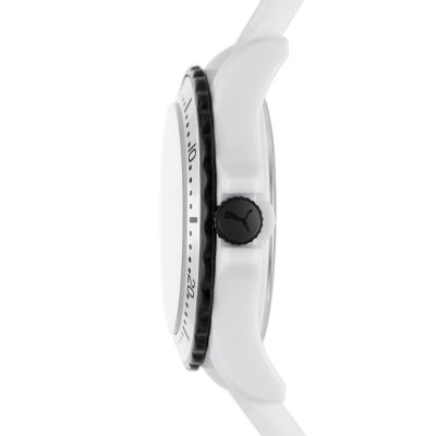 PUMA 10 Three-Hand White Silicone Watch - P6045 - Watch Station