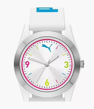 Puma 11 Three-Hand White Silicone Watch