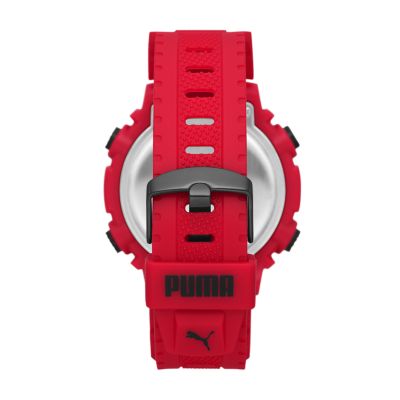 PUMA Puma 12 Digital Red Polyurethane Watch - P6056 - Watch Station