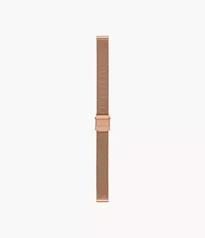 12mm Rose Gold-Tone Stainless Steel Mesh Bracelet