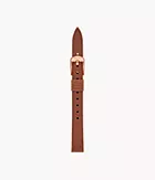 Bracelet interchangeable en cuir éco-responsable brun de 12 mm