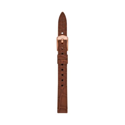 12mm Brown Croco LiteHide™ Leather Strap
