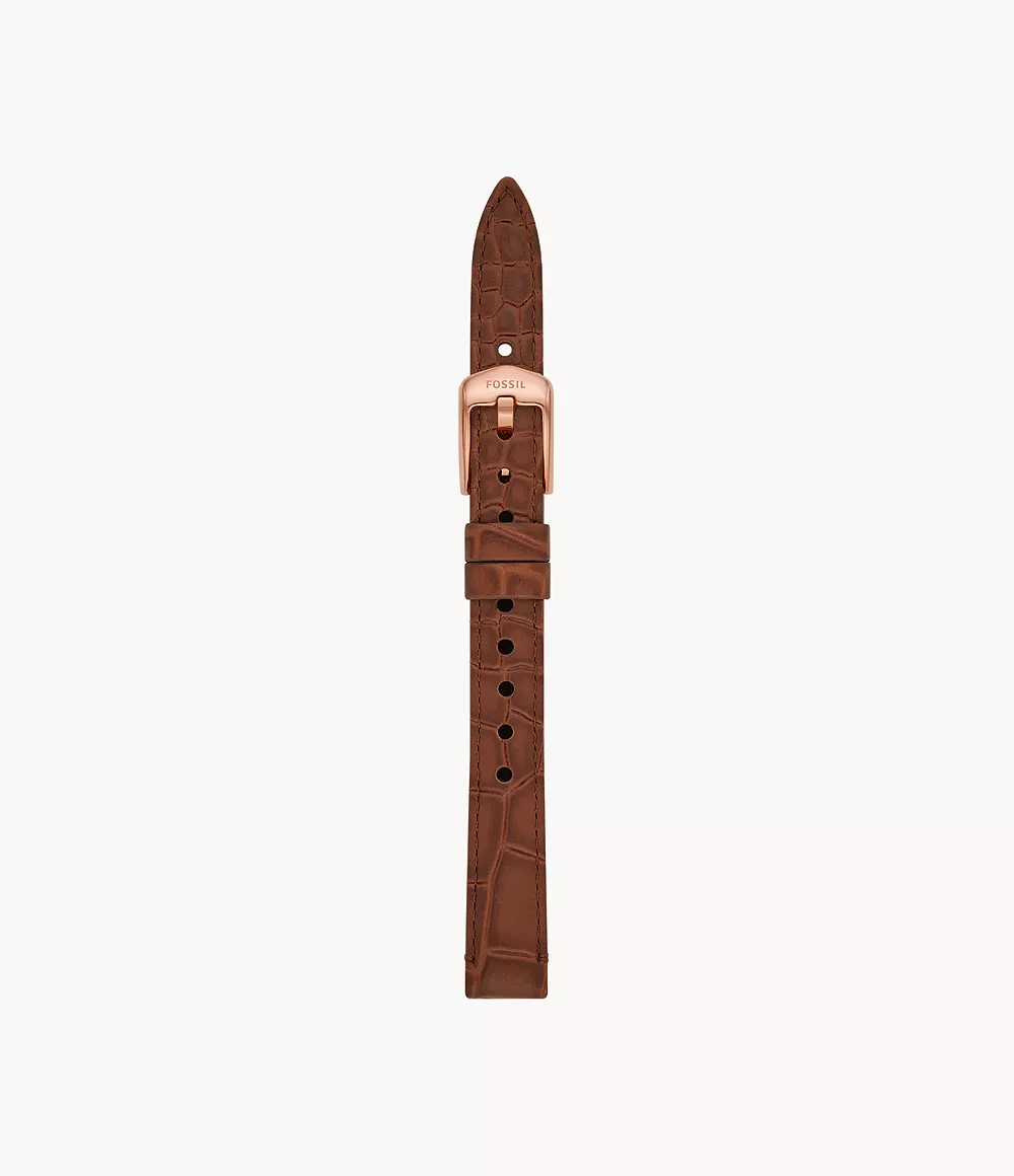 Image of 12mm Brown Croco Eco Leather Strap