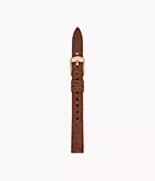 Bracelet de 12 mm en cuir LiteHide™, marron façon croco