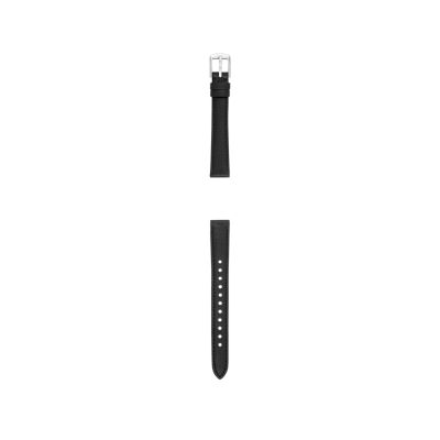 14mm Black Leather Watch Strap S141065 Fossil