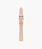 Bracelet de montre en cuir rose poudré de 14 mm