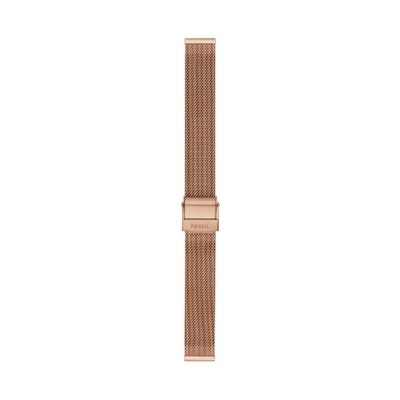 14mm Rose Gold-Tone Stainless Steel Mesh Bracelet