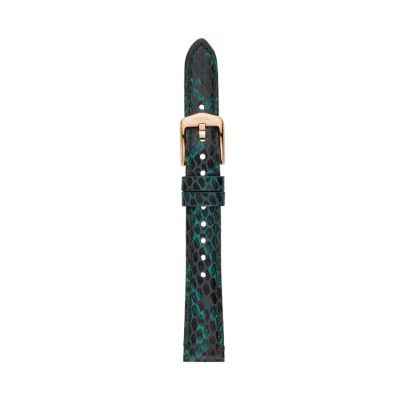 14mm Green Leather Strap S141202 Fossil