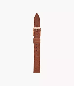 Bracelet interchangeable en cuir éco-responsable brun de 14 mm