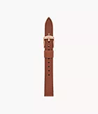 Bracelet en cuir écologique brun moyen de 14 mm