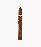 Bracelet en cuir écologique façon croco brun de 14 mm