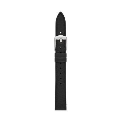 14mm Black LiteHide™ Leather Strap - S141221 - Fossil