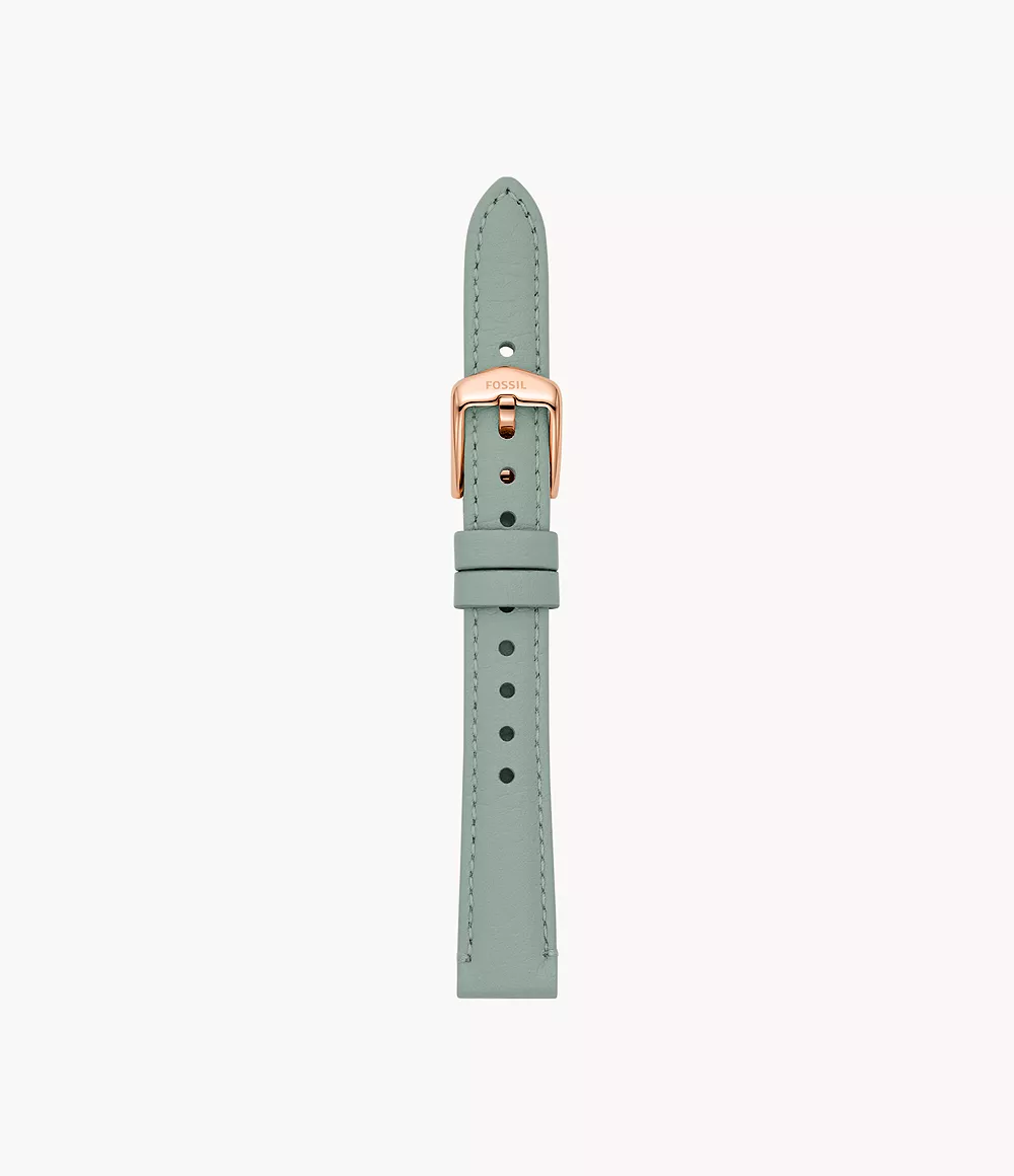 Fossil Women 14mm Green Leather Strap