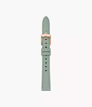 Bracelet de montre en cuir vert de 14 mm