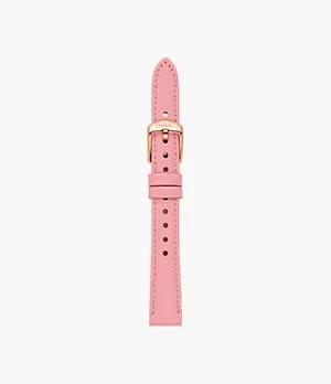 14mm Pink Leather Strap