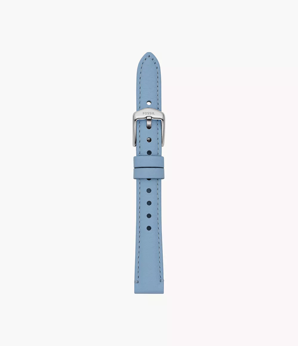 14Mm Blue Leather Strap
