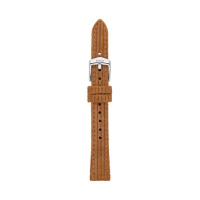 Fossil Women 14mm Camel Corduroy Leather Strap