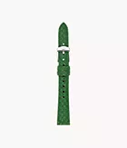Bracelet interchangeable de 14 mm en cuir écoresponsable, vert