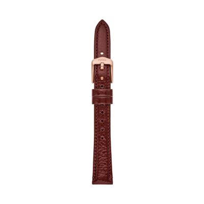 14Mm Red Mahogany Leather Strap