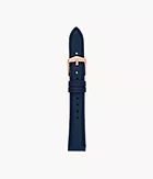 16 mm Navy Leather Strap