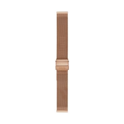 16 mm Rose-Gold-Tone Steel Mesh Bracelet