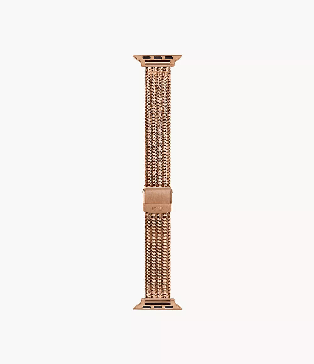 Image of 38/40mm Rose Gold-Tone Stainless Steel Mesh Bands for Apple Watches®