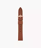 Bracelet interchangeable en cuir éco-responsable brun de 16 mm