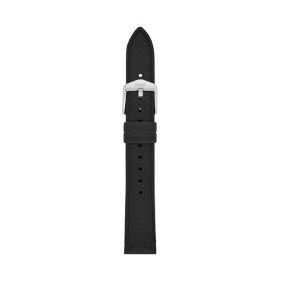 Cinturino in pelle LiteHide™ nera da 16 mm