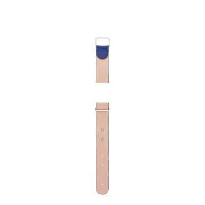 18mm Blush and Blue Leather Watch Strap