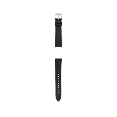 Fossil 18mm black on sale leather watch strap