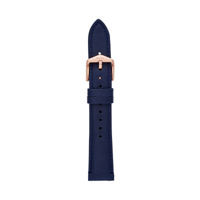 18 mm Navy Leather Strap