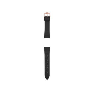 mm Black Silicone Strap