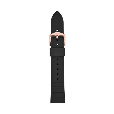 mm Black Silicone Strap