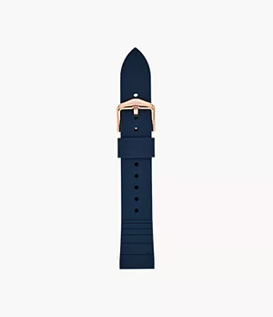 18mm Navy Silicone Strap