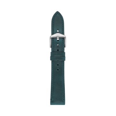 18mm Teal Green Leather Strap