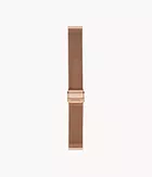 Bracelet de montre interchangeable en maille milanaise doré rose 18 mm