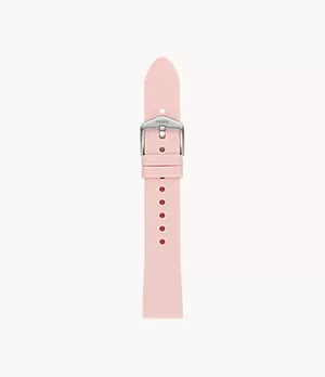 Bracelet interchangeable en silicone rose poudré 18 mm