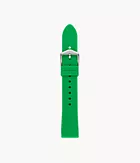 Silikonband für Damenuhr 18 mm Smaragdgrün