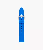 Silikonband für Damenuhr 18 mm Azurblau