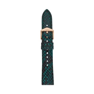 18mm Green Leather Strap S181443 Fossil