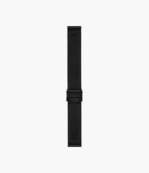 Bracelet en mailles en acier inoxydable noir de 18 mm