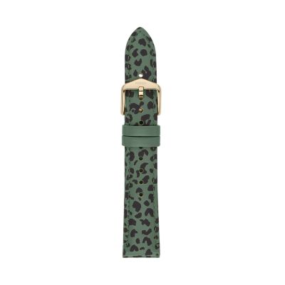 18 mm Olive Exotic Leather Strap