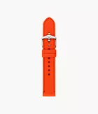 Bracelet en cuir gros-grain orange de 18 mm Pride de série limitée