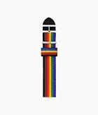 Cinturino Pride in edizione limitata da 18 mm in gros-grain arcobaleno
