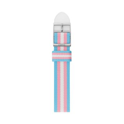 

Fossil Unisexe Bracelet Pride en édition limitée de 18 mm en PET recyclé multicolore