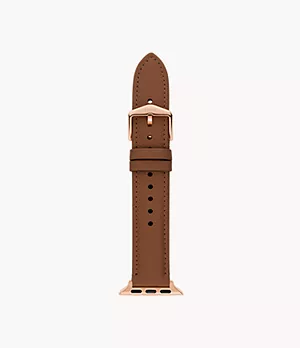 Correa de 38 mm/40 mm/41 mm de piel marrón para Apple Watch®