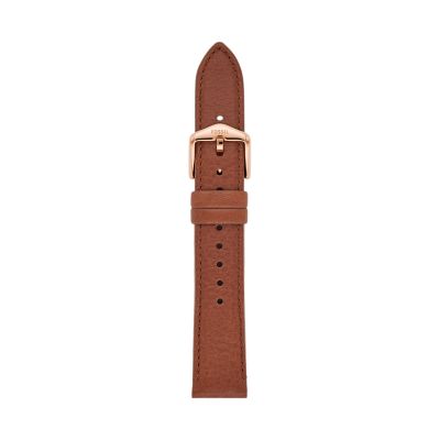 18mm Medium Brown LiteHide Leather Strap S181501 Watch Station