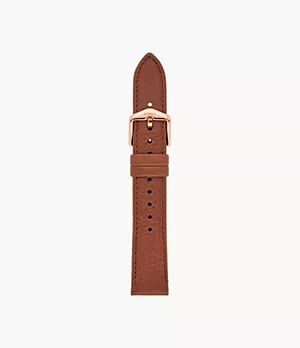 Bracelet interchangeable en cuir marron éco-responsable de 18 mm