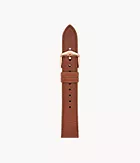 Bracelet en cuir écologique brun moyen de 18 mm